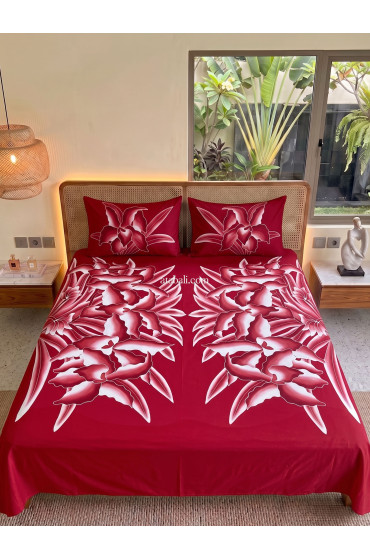 Hand Painted Rayon Bedsheet Set King Size Hand Painted Rayon Bedsheet Set King Size